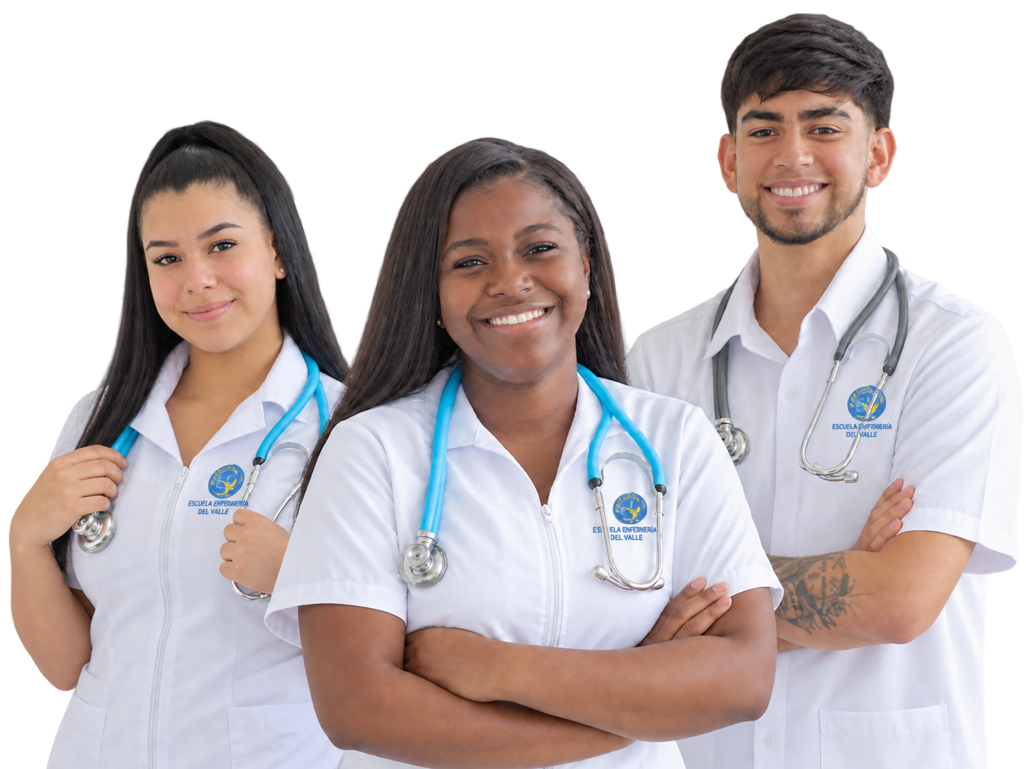Estudiantes de EDENV con uniforme de enfermería